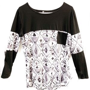 Yu Fei Black and White Women’s Top.